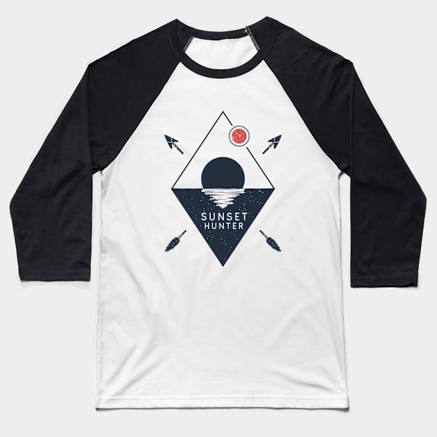 Sunset Hunter Baseball T-Shirt by SlothAstronaut